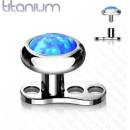 Šperky4U kompletní microdermal piercing modrý opál MD029-OP05-04