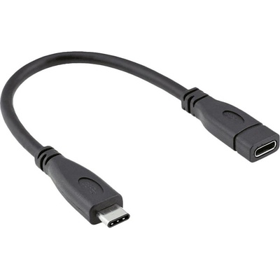 Roline 11.02.9015 USB, USB 3.2 Gen2 (USB 3.1 Gen2) USB-C ™ zástrčka, USB-C ™ zásuvka, 0.15m, černý