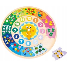 New Classic Toys 18253 okrúhle hodiny puzzle FSC