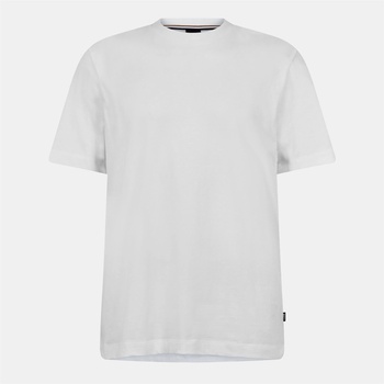 Boss Тениска Boss Men's HTaut 81 Black Cotton T-Shirt - White 100