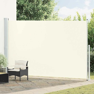 vidaXL Zatahovací boční markýza 220 x 500 cm krémová