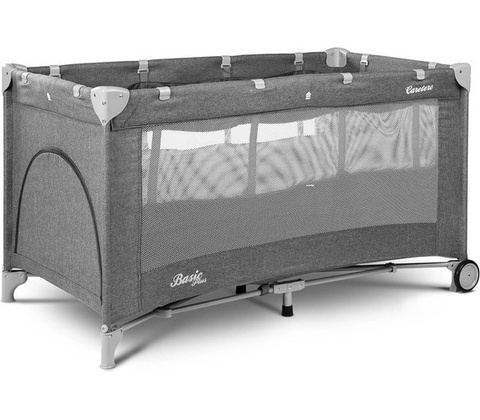 Caretero Cestovná postieľka Basic Plus Graphite