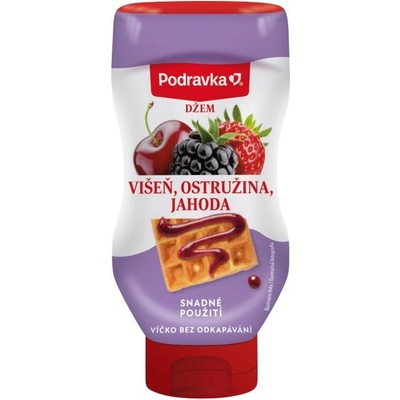 Podravka Džem višně ostružiny jahody squeeze 330 g