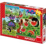 Dino - Puzzle Mole and umbrella 3x55 - 40 - 99 piese