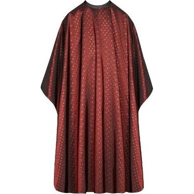 Sibel Dots Red Kadeřnická pláštěnka na barvení a stříhání vlasů červená