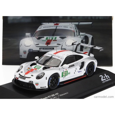 Ixo-models Porsche 911 991-2 4.2l Team Porsche Gt N 91 Winner Lmgte Pro Class Le Mans 2022 Gianmaria Bruni Richard Lietz Frederic Makowiecki Bílá Šedá Červená 1:43