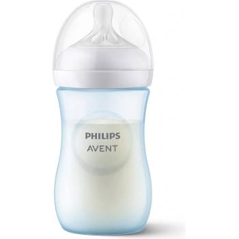 Philips шише Natural Response 3.0 - 260 мл, син с биберон 1 м+
