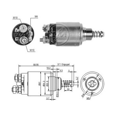 Spínač startéru 0001360039 Bosch 0331402012