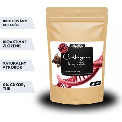 BodyBulldozer Natural 100% Beef Vital Collagen neochutená 200 g
