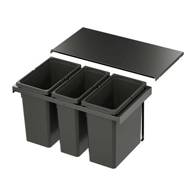 VS ENVI Flex Pro Systém na třídění odpadu KŠ 800 mm, 2×28/1×21 l, lávová