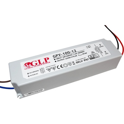 GLP GPV zdroj plastový CV IP67 různé typy 12V/24V - 12V, 100W