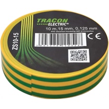 Tracon electric Páska izolačná zeleno-žltá 15 mm x 10 m
