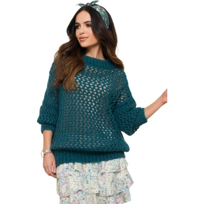 Kamea Woman's Sweater Malika K.21.617.18 tyrkysová