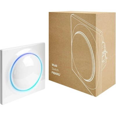 Fibaro Смарт превключвател Fibaro Walli Switch FGWDSEU-221, за стена, включване/изключване на осветление, Z-Wave радио протокол, бял (FGWDSEU-221)