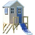 Wendi Toys Къща за игра с платформа и пързалка My Cottage Blue (TTM26B)