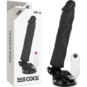 Вибратор с вакуумна основа, 12 режима, 21см. - Basecock Twix 4 (D-223009)