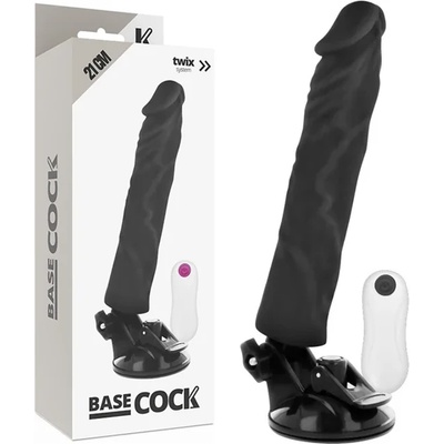 Вибратор с вакуумна основа, 12 режима, 21см. - Basecock Twix 4 (D-223009)