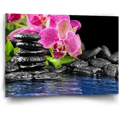 Sablio Obraz Orchidea na kameňoch - 90x60 cm