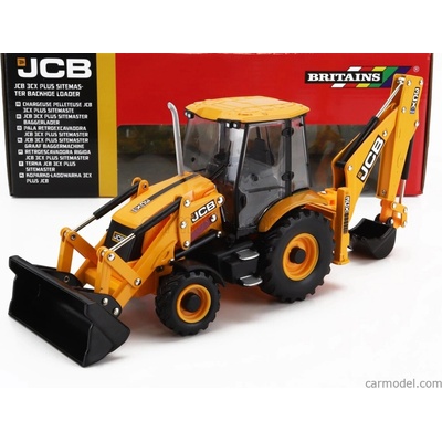 Britains JCB 3cx Plus Ruspa Gommata Tractor Scraper Žlutá Černá 1:32
