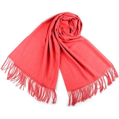 Šála typu pashmina s třásněmi 3 korálová
