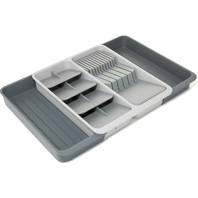 Organizér na příbory DRAWERSTORE 8500015 40 x 33 cm, roztažitelný, šedá, plast, Joseph Joseph