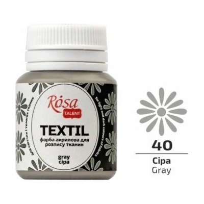 Rosa farba na textil 20 ml Talent 40 gray