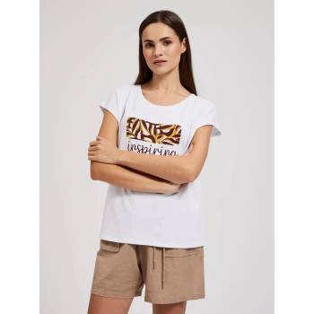 Moodo Дамска тениска с щампа Moodo Moodo | Byal | ЖЕНИ | XS