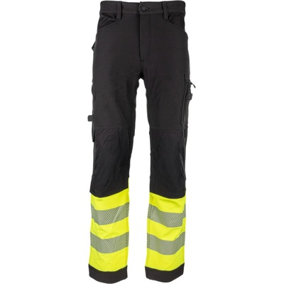 Bennon REFLECTOS Trousers black yellow reflexné nohavice čierna žltá