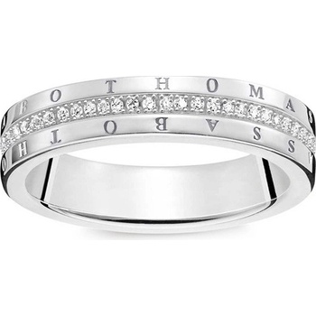 Thomas Sabo Prsten Klasický bílý D TR0026 725 14 52 Sterling silver