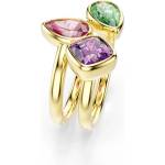 Swarovski комплект пръстени дамски позлатени с циркон IMBER 2 броя (5753278)