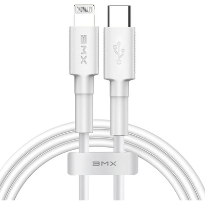 Baseus BMX Mini USB-C to Lightning Cable PD 18W - MFI сертифициран USB-C към Lightning кабел за Apple устройства с Lightning порт (120 см) (бял)