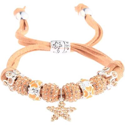 Bando náramok Crystal W178 modrý béžová