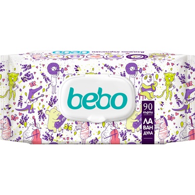 Bebo мокри кърпи с екстракт от лавандула - 90 броя