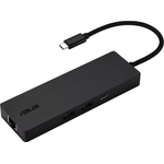 ASUS Докинг станция Asus 8 in 1 DC210, от USB-C към 1x USB-C(PD), 1x USB C, 2x USB A, 1x HDMI, 1x RJ45, 1x SD четец, 1x MicroSD четец, черна (90XB098N-BDS010)