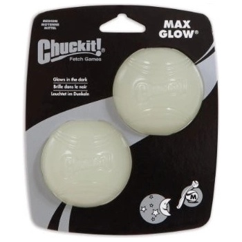 Chuckit! loptička Glow Medium 6,5 cm svietiaci 2 ks