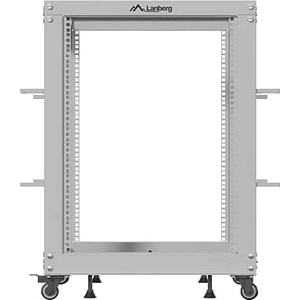 Lanberg open rack 19" 15U 600x600-1100 adjustable, grey (OR01-6115-S) - gtcomputers