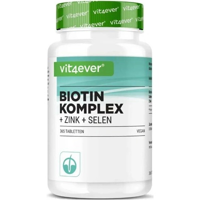 Vit4ever Biotin + selen + zinek 365 tablet