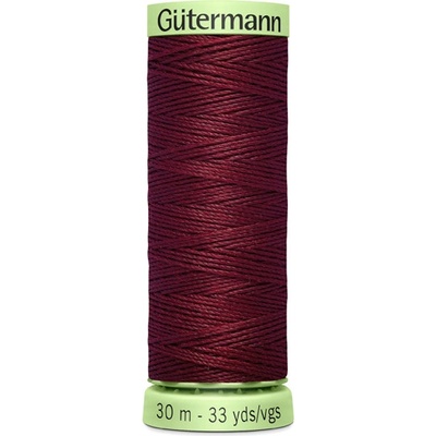 Gutermann Gombíková (režná) niť Gütermann 30 m - 369 - vínová