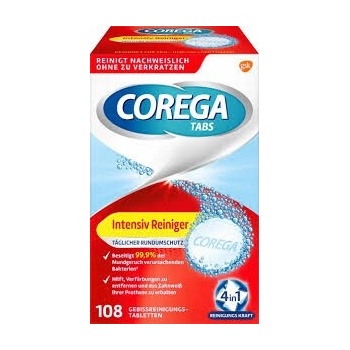 Corega tabs 4 in 1 tabletky na čistenie zubných náhrad 108 ks
