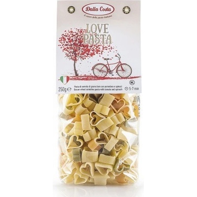 Dalla Costa Love pasta tříbarevná srdíčka 250 g