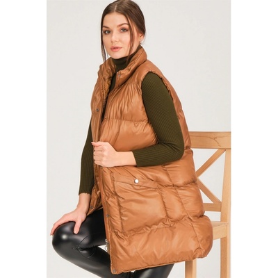 Dewberry Z6729 HK Style Women's Vest-camel