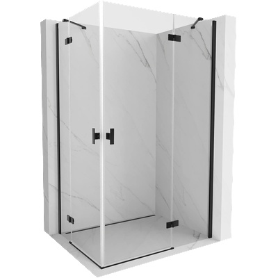 Mexen Mist-H Duo дясна душ кабина, 100 x 120 см, прозрачна, черна - 8A5-100L-120P-70-00 (8A5-100L-120P-70-00)