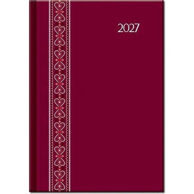 Folk A5 Denný 2027 červený