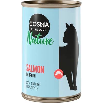 Cosma 6х140г Cosma Nature, консервирана храна за котки - сьомга
