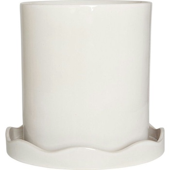 OYOY Nami Саксия с подложка, 27 см, бяла (L301400)