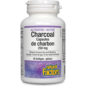 Natural Factors Activated Charcoal, 250 mg, 90 капсули, Natural Factors