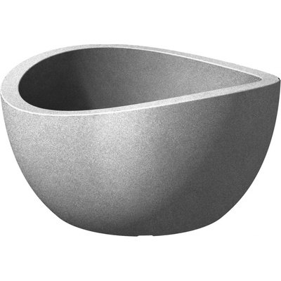 Scheurich Kvetináč v tvare misky Wave Globe Bowl 39,3 cm Stony Grey