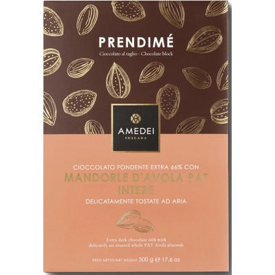 Amedei Maxi 66% Prendimé horká s mandľami 0,5 kg