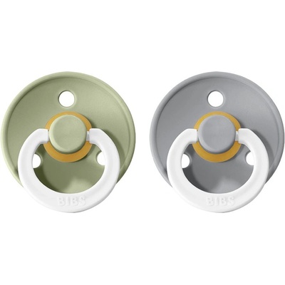 BIBS Colour Natural Rubber Size 2: 6+ months биберон Sage Night / Cloud Night 2 бр