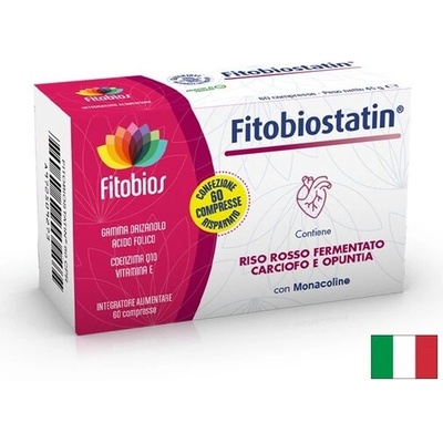 Fitobios Червен ориз 199 mg + Артишок 300 mg - Контрол на холестерола и липиден баланс, Fitobiostatin®, 60 таблетки (430147 FITO)